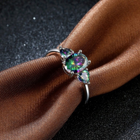 JoJos Jewelry Box Jewelry - 925 SS Mystic Topaz Ring